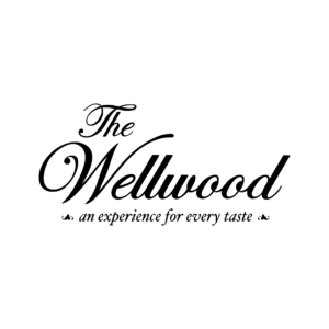 Black and white logo with anchor and text “The Wellwood.”