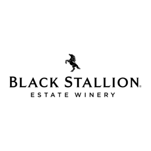 Logo for Black Stallion showing a stylized black horse head in profile inside a circular emblem.