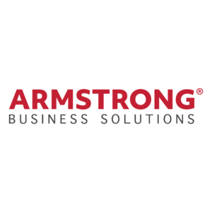 Armstrong Business Solutions logo with red Armstrong text and gray Business Solutions text below.